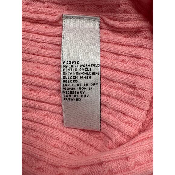 90s Y2K Jones Studio Pink Cable Knit Zip Hoodie & Tank Set - Picture 8 of 8